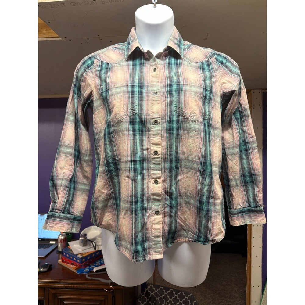 Ariat Billie Jean Womens Plaid Shirt Western Embroidered Back Medium‎